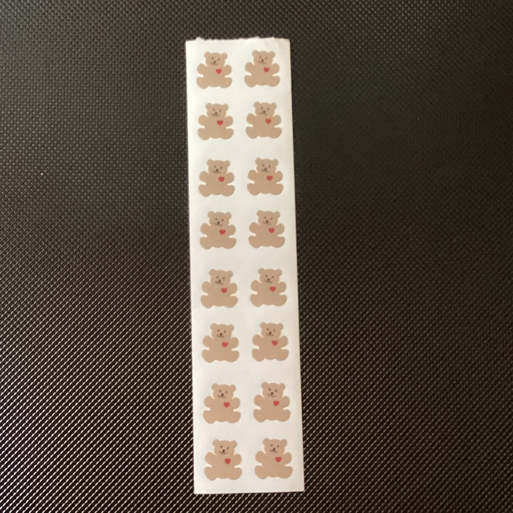 Vintage Sandylion Fuzzy Velour Teddy Bear Stickers with Hearts 4 Mods